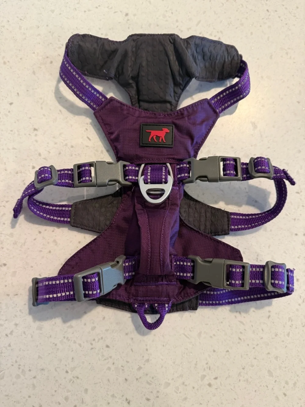 Tuff Pupper Purple Reflective No-Pull Escape Proof Dog Trailblaze Harness